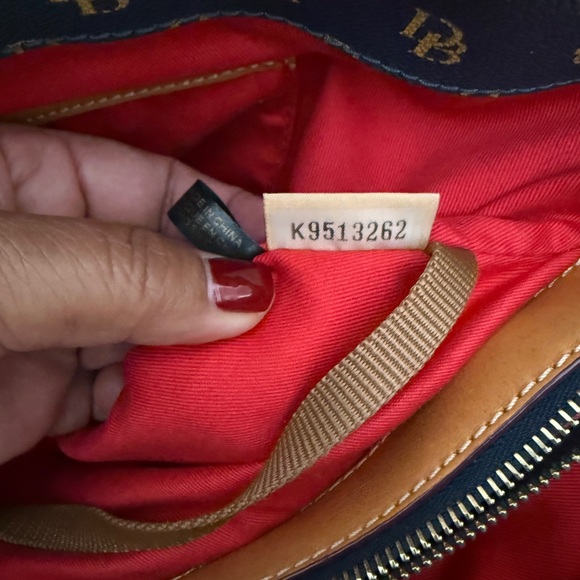 Dooney & Bourke Blue and Brown Signature Large Tote - Picture 14 of 14